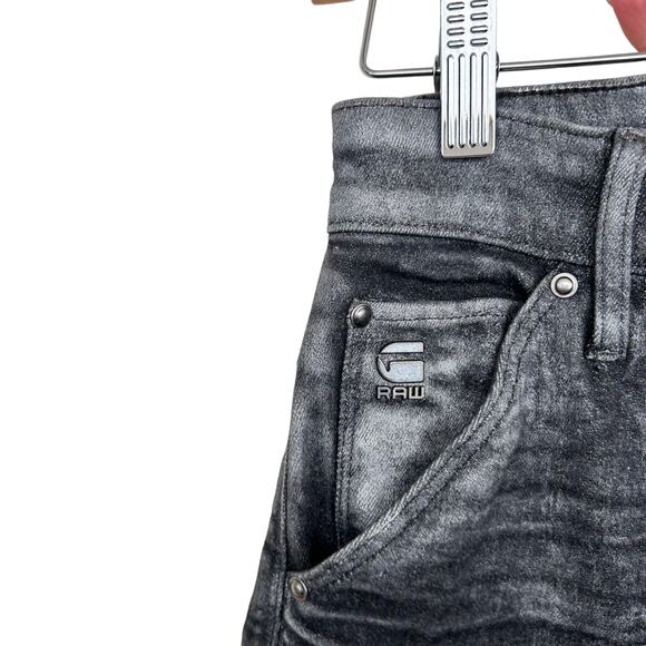 G-Star Raw Air Defence Skinny Moto Gray Jeans Sz 27x32 - Picture 6 of 9